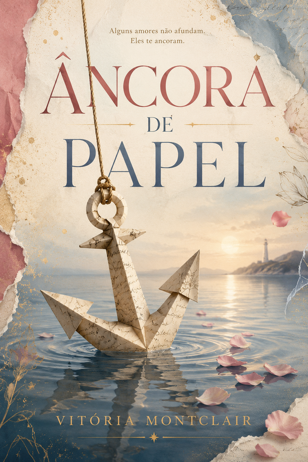 Capa do livro Âncora de Papel, de Vitória Montclair